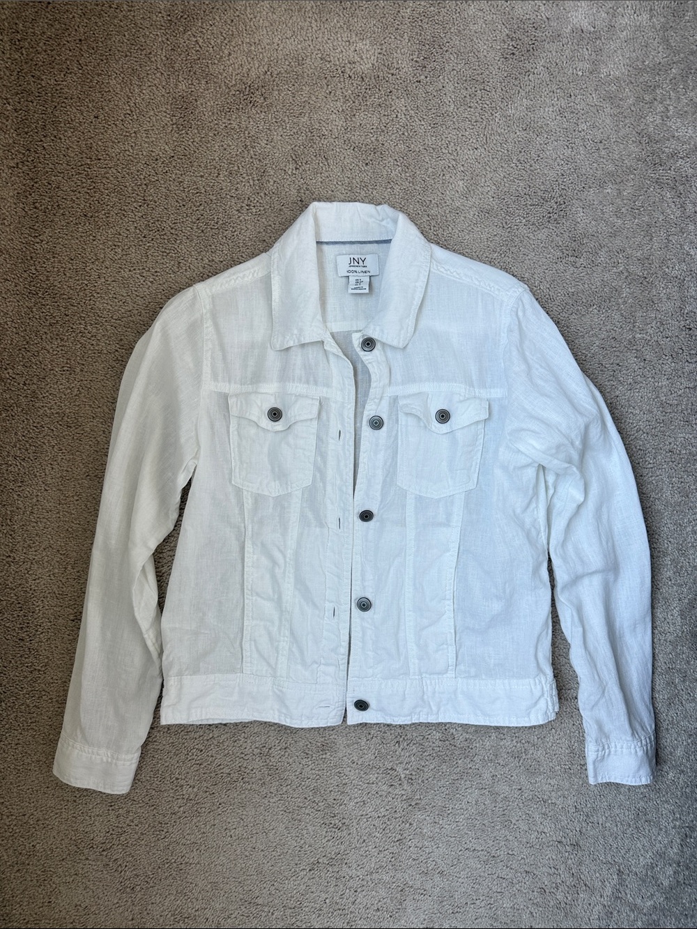 Jones New York White Linen Jacket